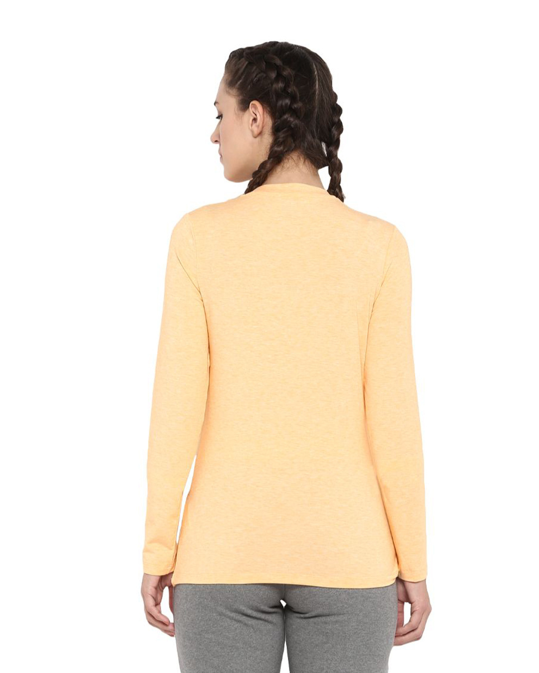 Shop Women's Orange Slim Fit T-shirt-Back