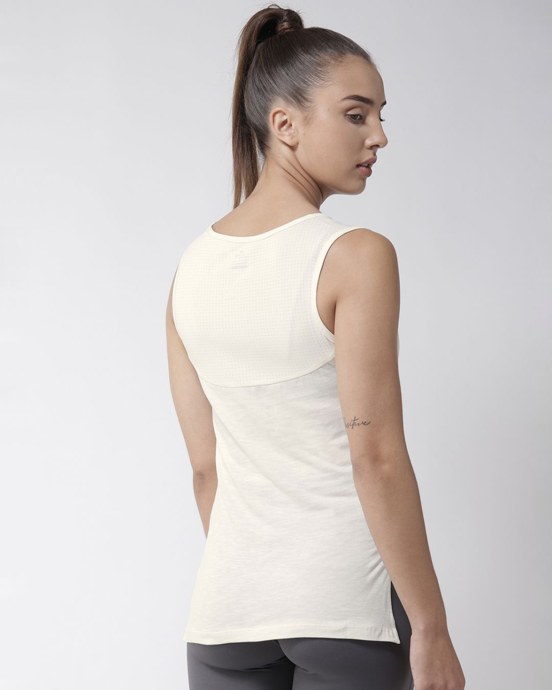 Shop Women White Slim Fit Top-Back