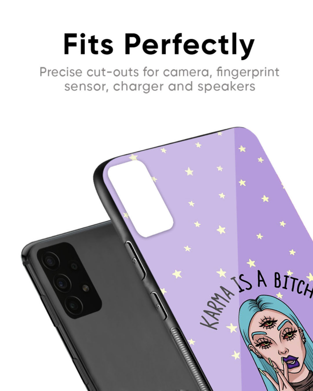 Shop All About Karma Premium Glass Case for OnePlus 7 (Shock Proof, Scratch Resistant)-Back
