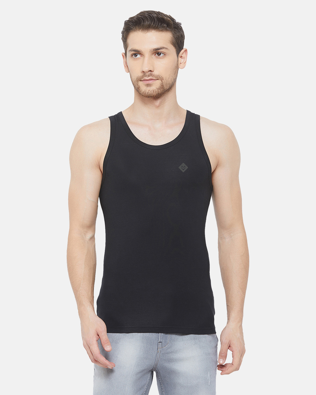 Shop Dario Micro Modal Vest   Black-Back