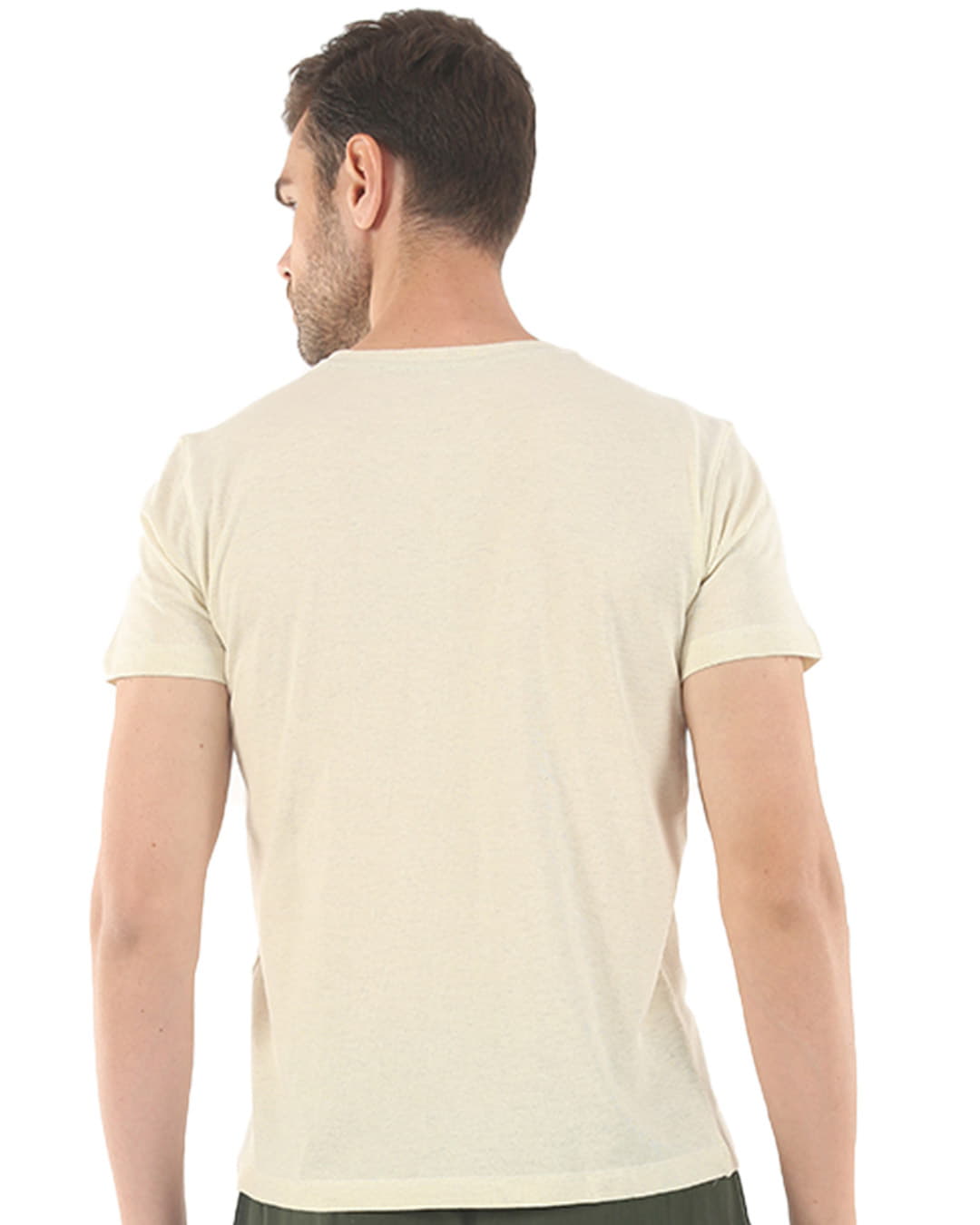 Shop Rico Organic Cotton Melange T-Shirt Light Peach-Back