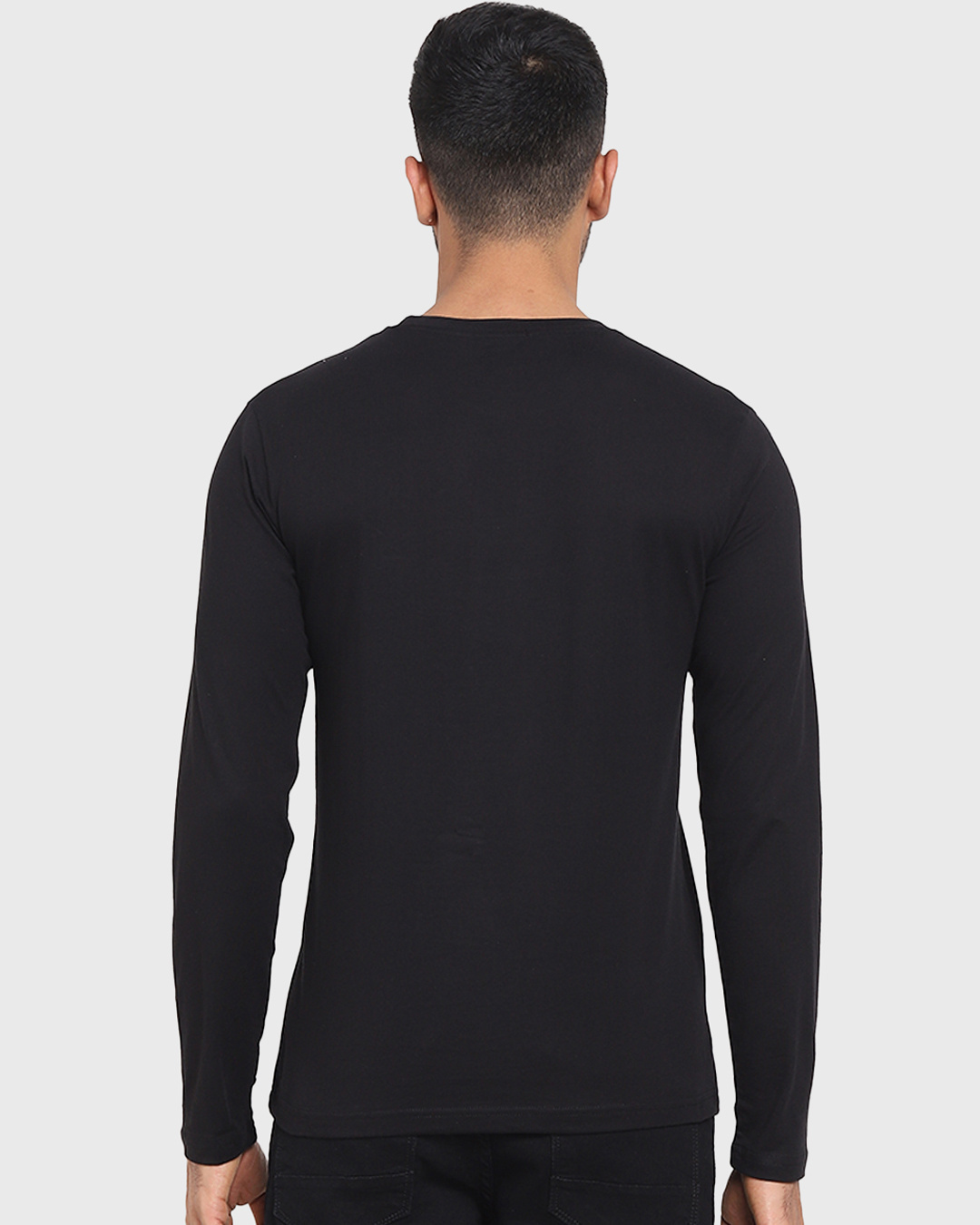 Shop Alpha Full Sleeve T-Shirt Black-Back