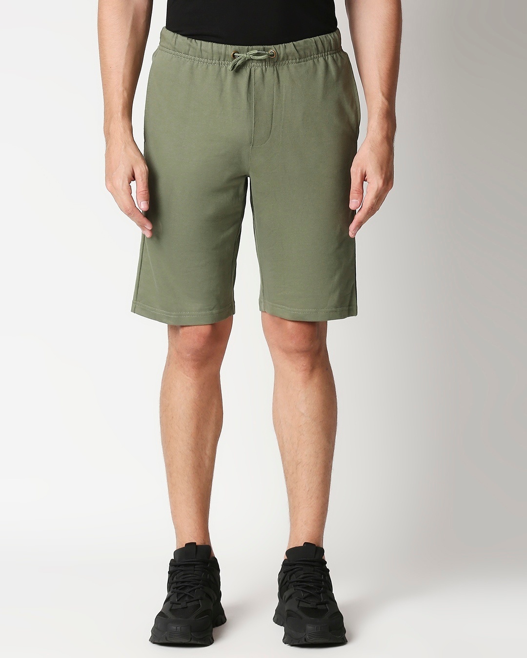 Shop Alpha Green Men's Casual Shorts-Back