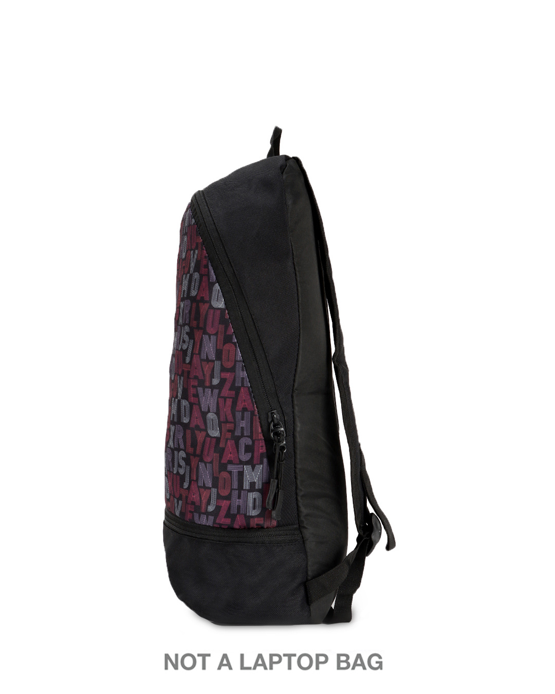 Shop Alphabets Printed Small Backpack-Back