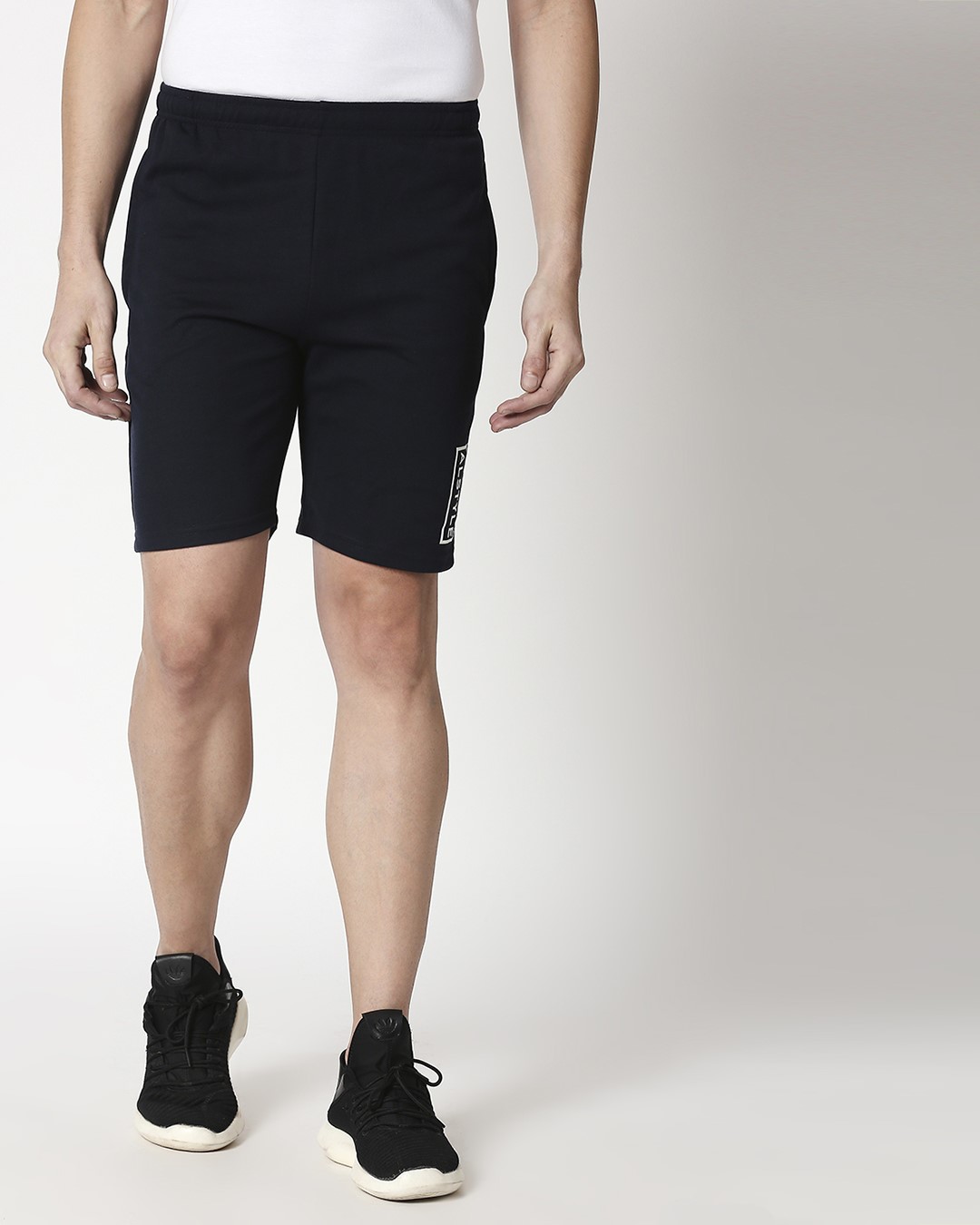 Shop Navy Blue Shorts-Back