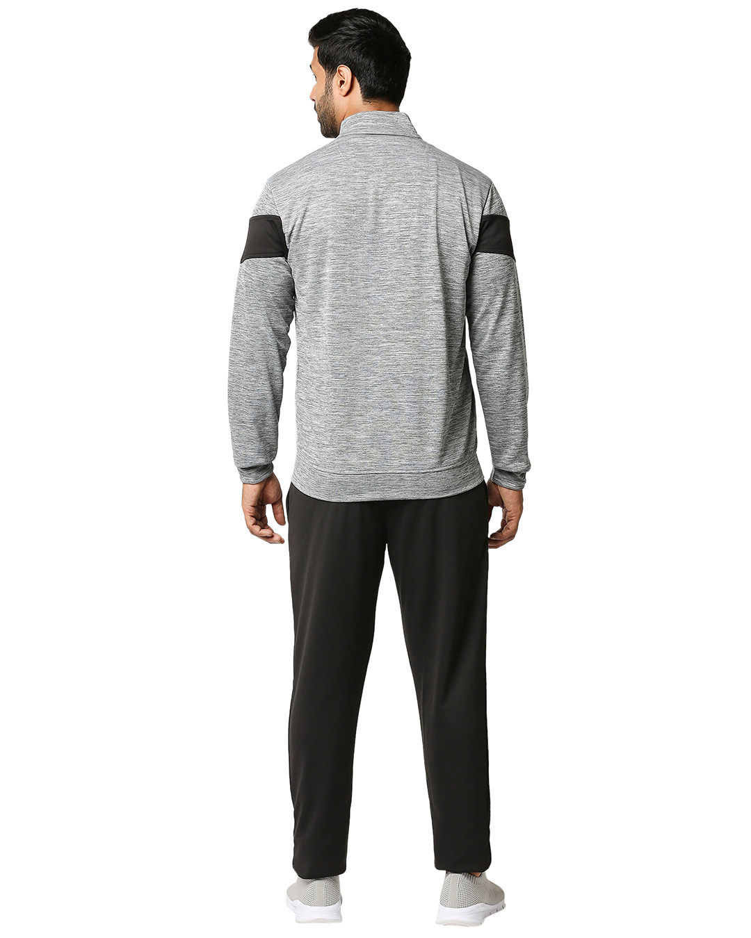 Shop Colorblock Men Grey Track Suit-Back
