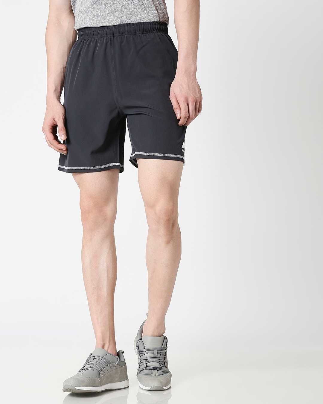 Shop Men Grey Shorts-Back