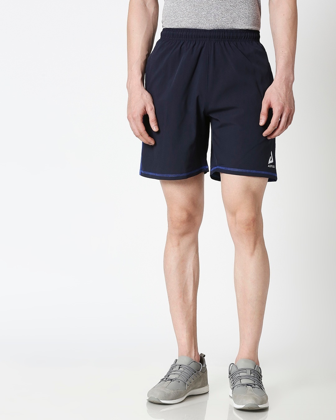 Shop Men Navy Shorts-Back
