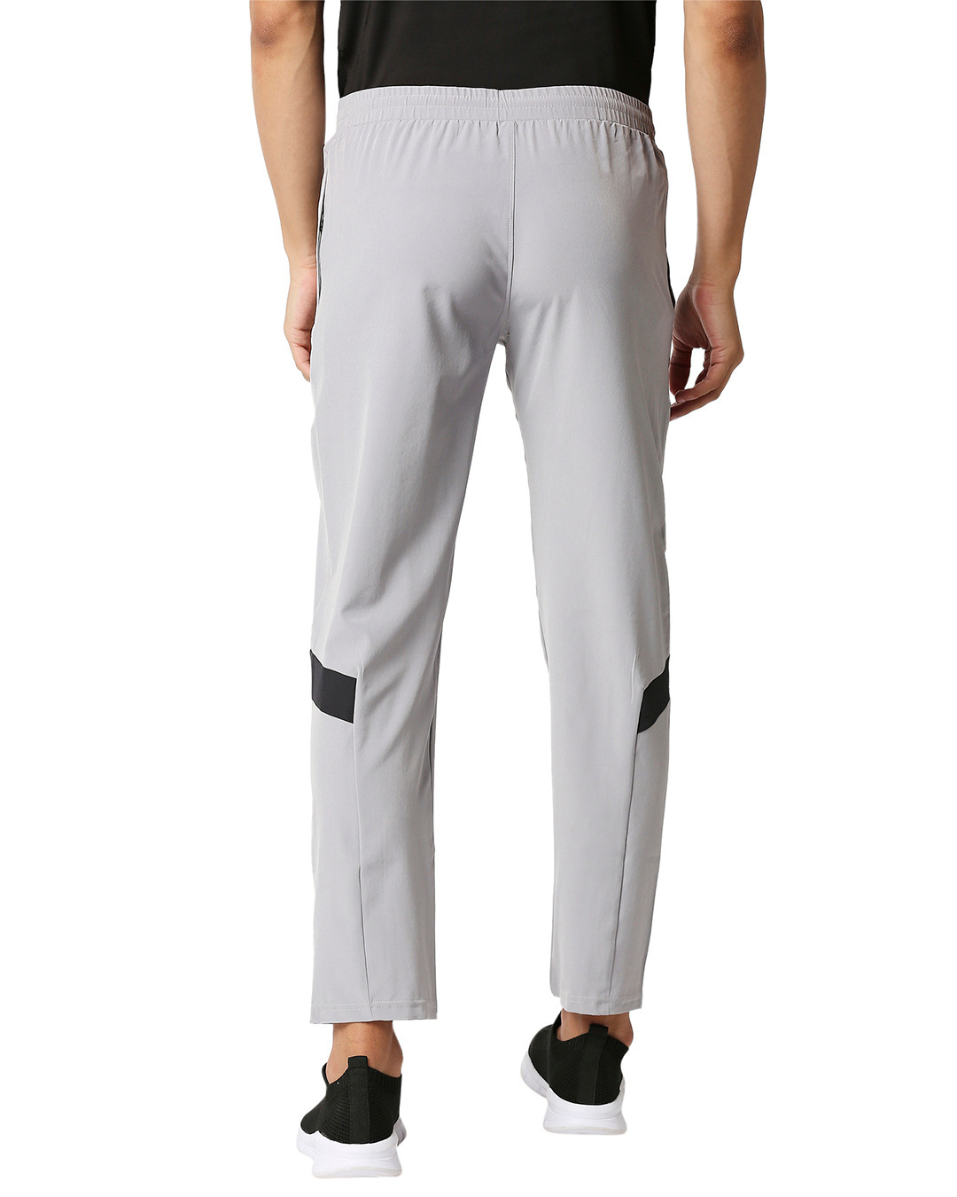 Shop Printed Men Light Grey Track Pants-Back