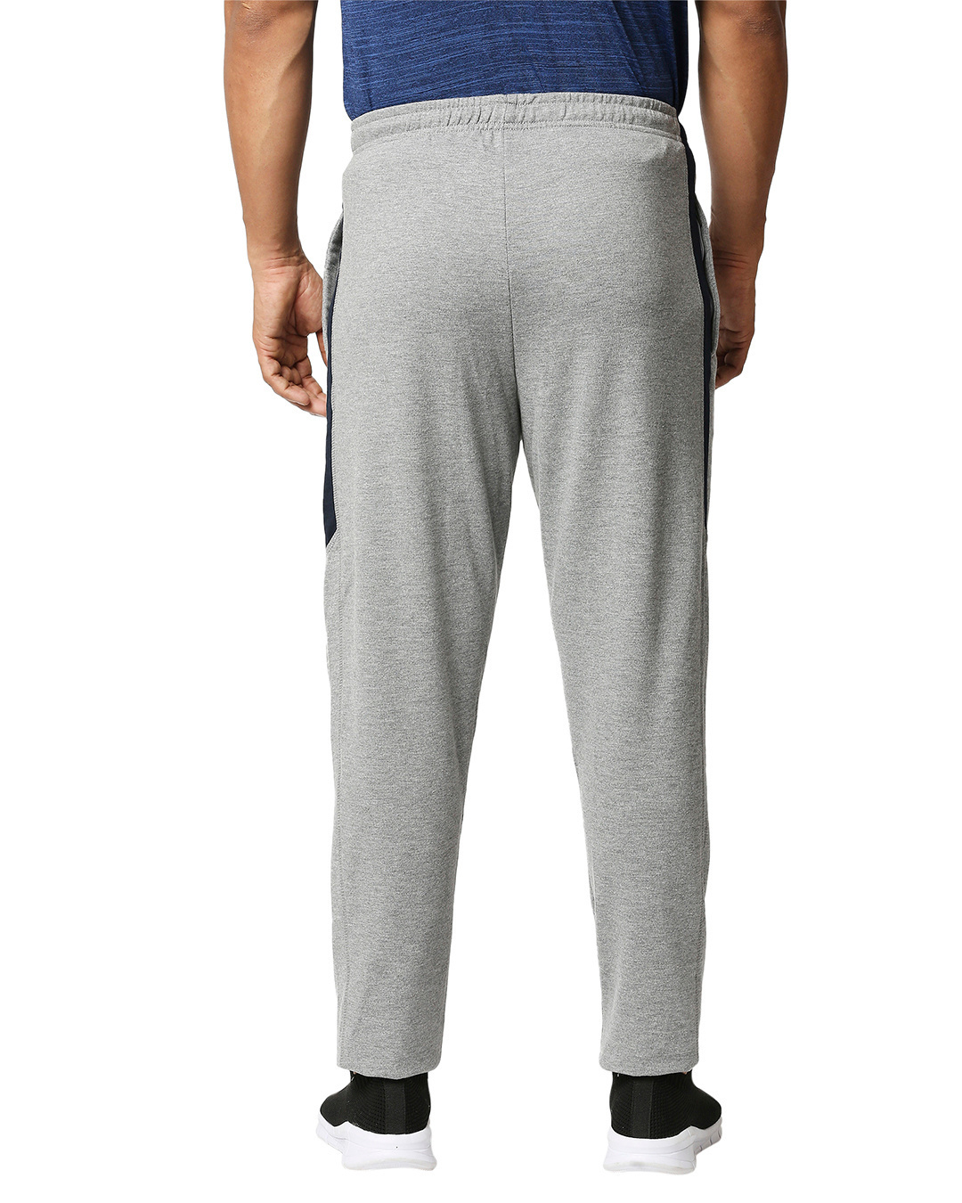 Shop Printed Men Light Grey Track Pants-Back