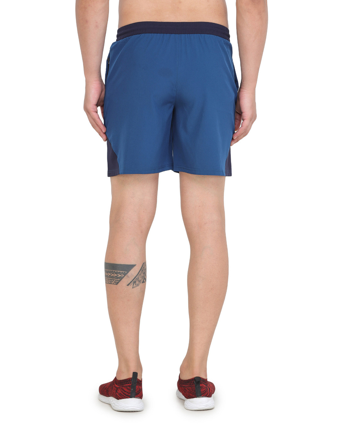 Shop Men's Blue Basic Regular Fit Shorts-Back