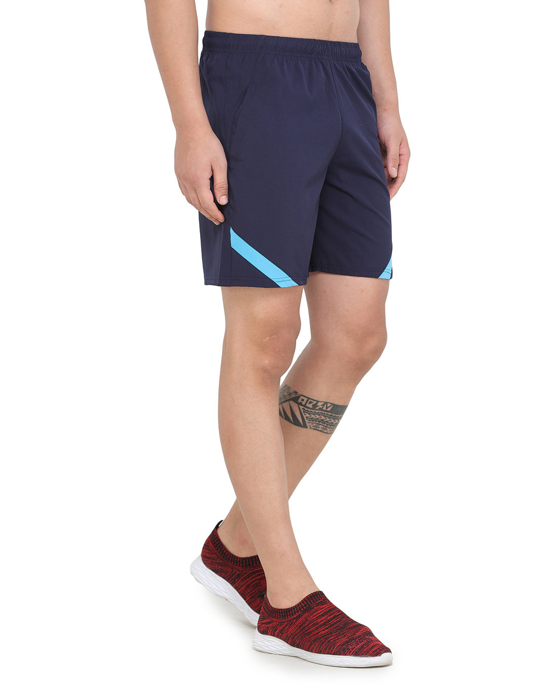 Shop Solid Men Dark Blue Basic Shorts-Back