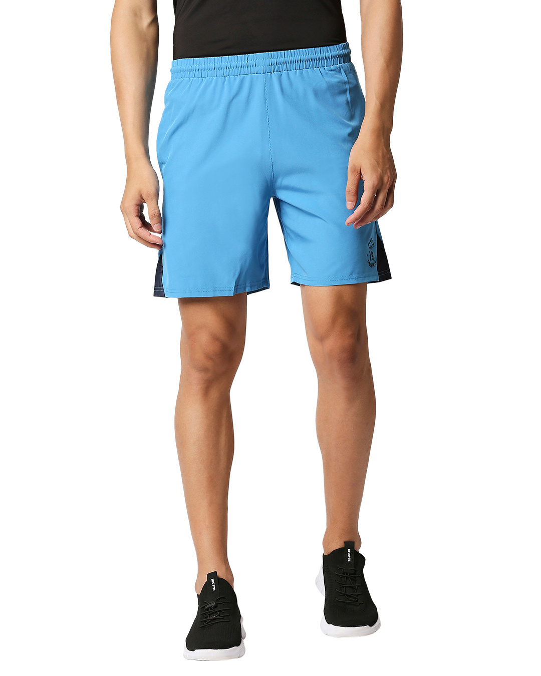 Shop Solid Men Teal Regular Shorts-Front