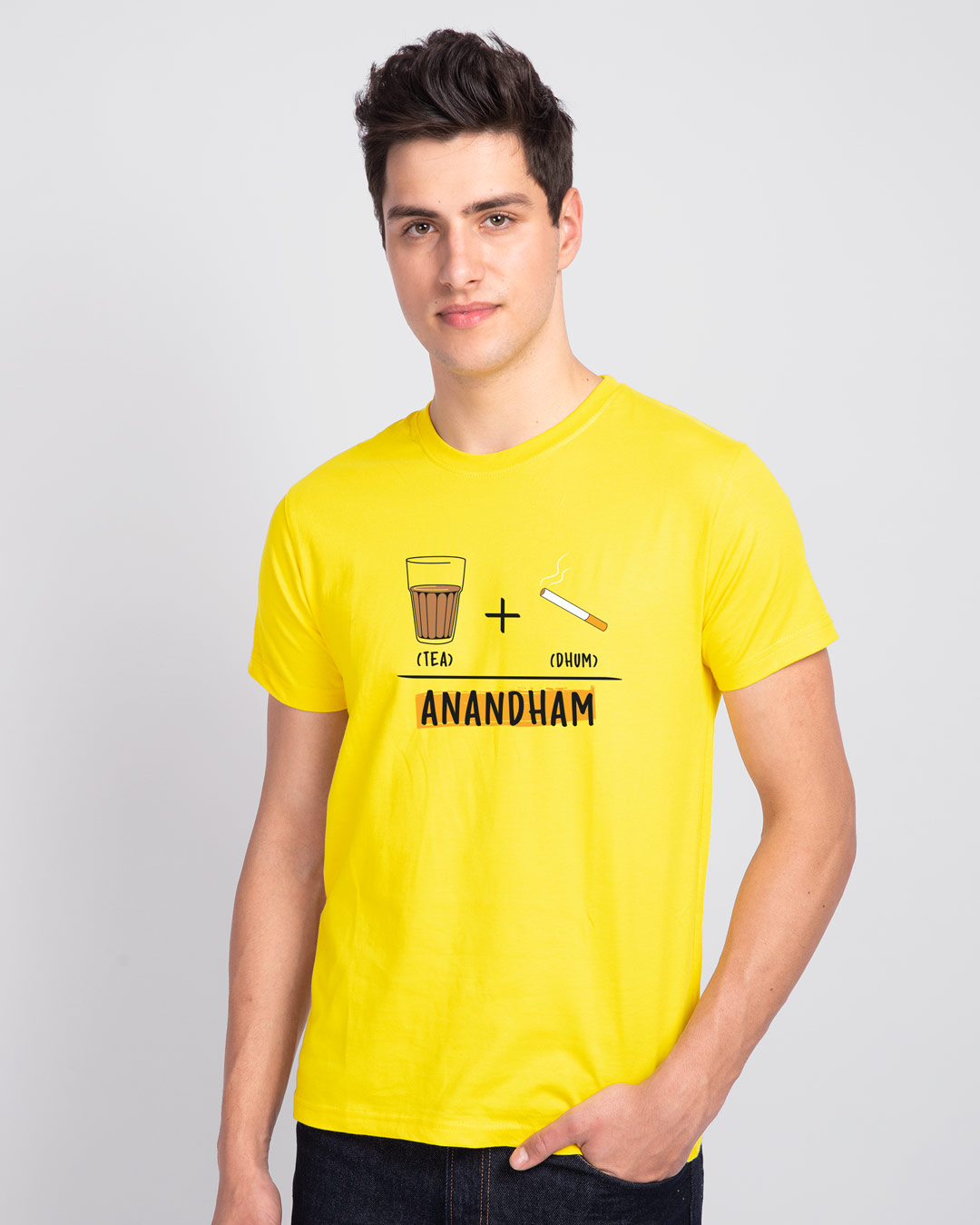 

Anandham Half Sleeve T-Shirt Men' Printed T-Shirts Bewakoof.com, Yellow