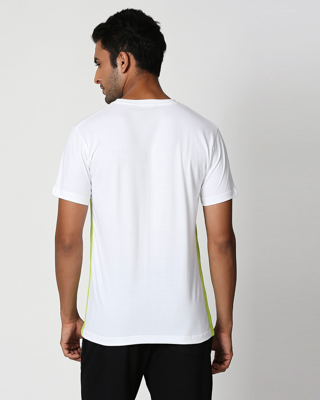 Shop And Life Goes On Contrast Side Seam Panel T-Shirt-Back