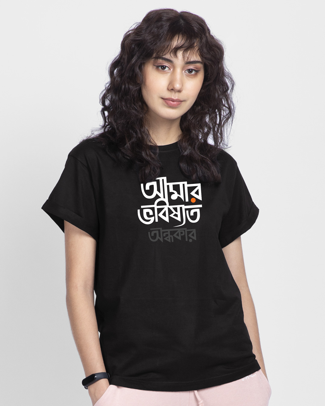 Shop Andhokar Boyfriend T-Shirt-Back