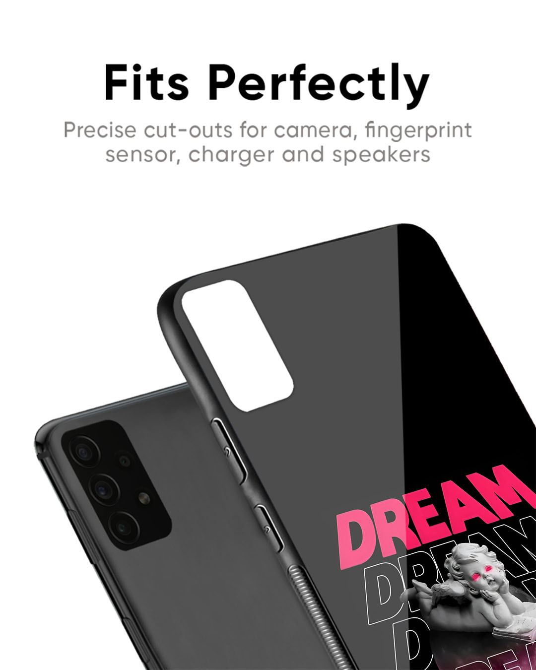 Shop Angel Dream Premium Glass Case for Vivo T3X 5G(Shock Proof, Scratch Resistant)-Back