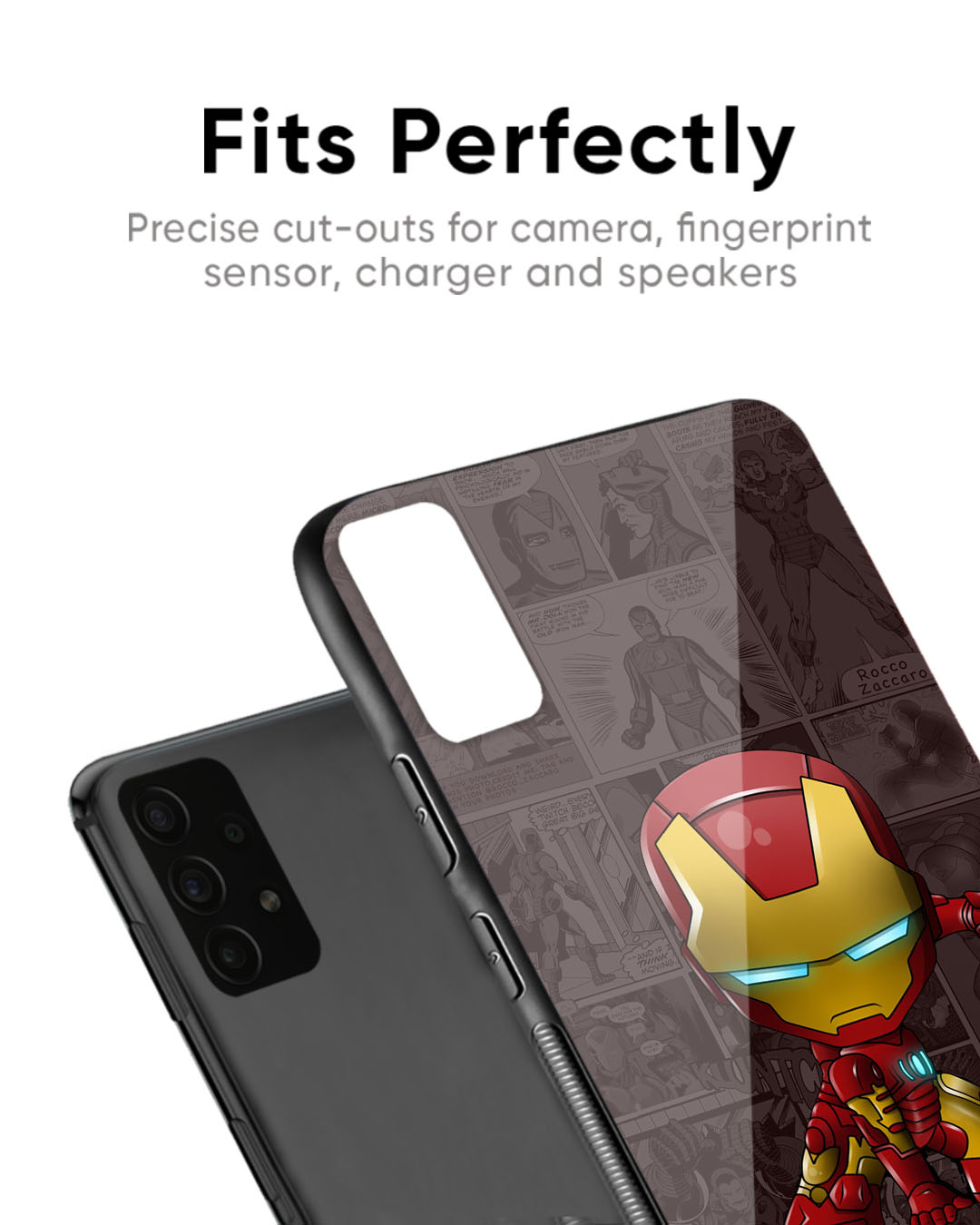 Shop Angry Baby Super Hero Premium Glass Case for OnePlus 8 (Shock Proof, Scratch Resistant)-Back