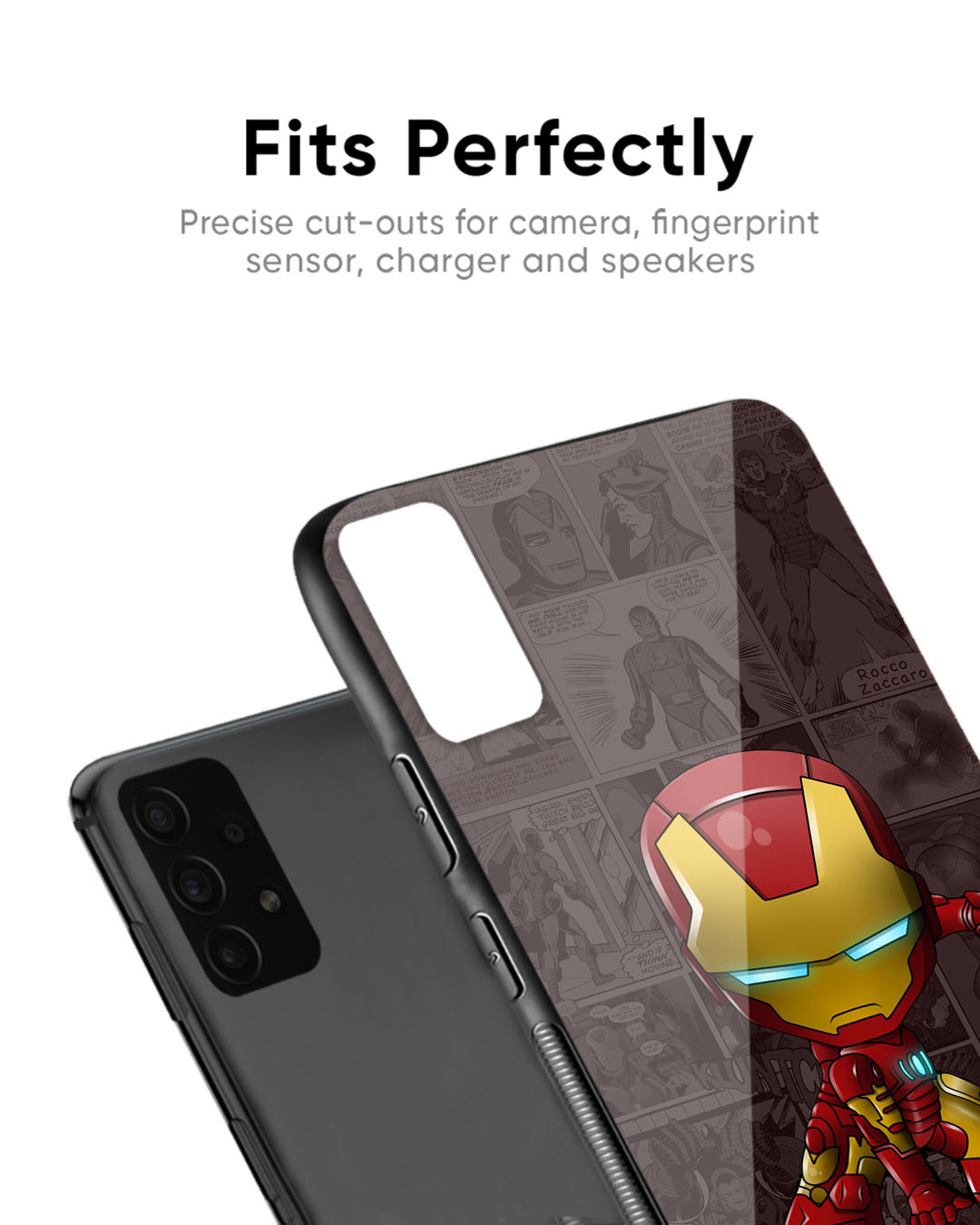 Shop Angry Baby Super Hero Premium Glass Case for Realme 11 Pro+ 5G (Shock Proof, Scratch Resistant)-Back