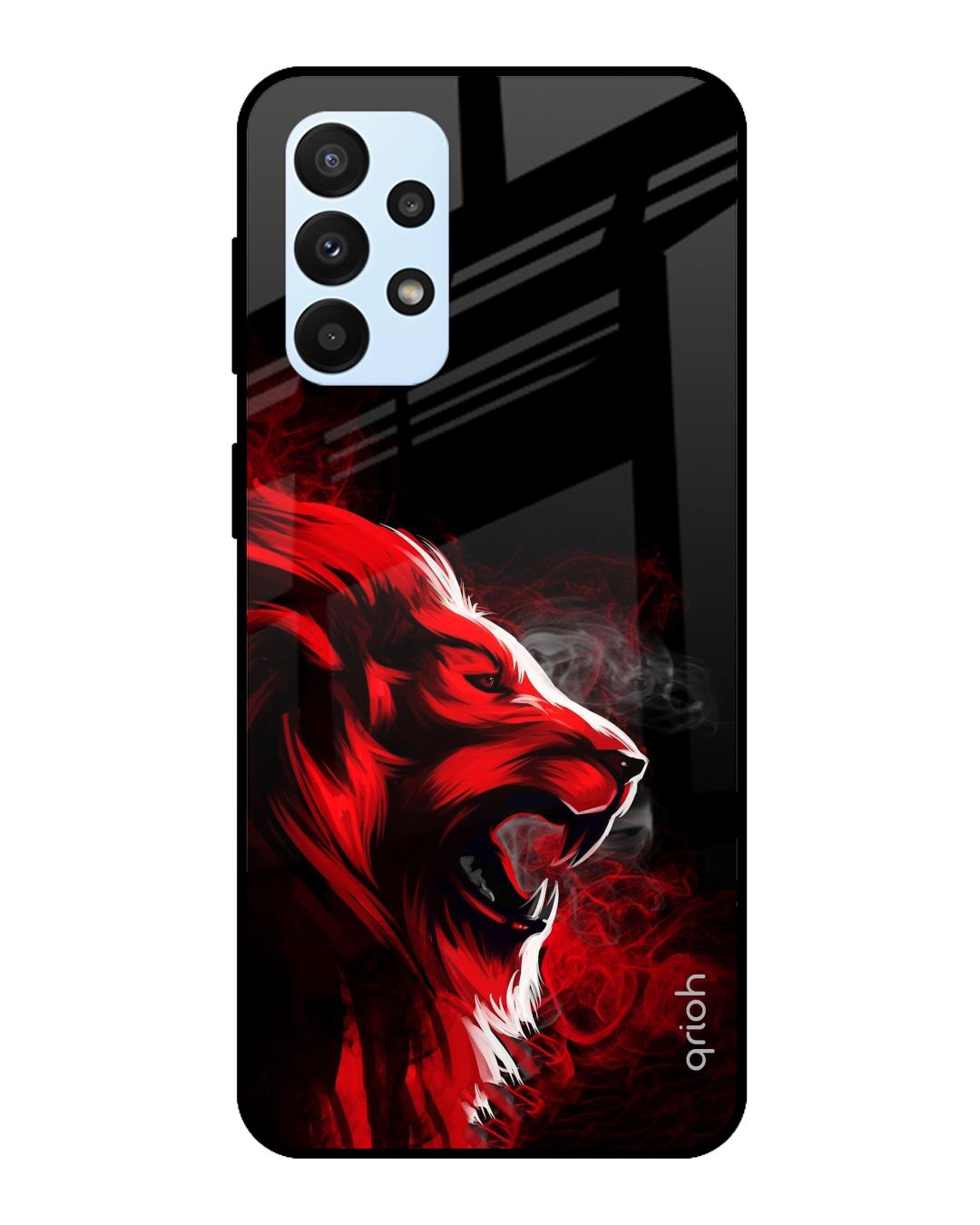 Shop Angry Printed Premium Glass Cover For  A23(Impact Resistant, Matte Finish)-Back