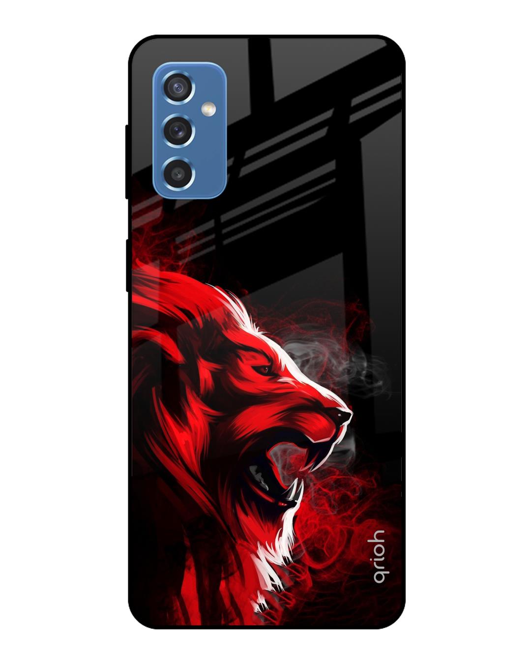 Shop Angry Printed Premium Glass Cover For  M52 5G(Impact Resistant, Matte Finish)-Back