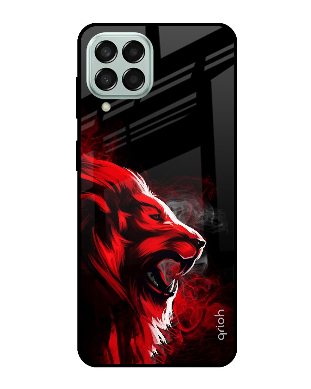 Shop Angry Printed Premium Glass Cover For  M53 5G(Impact Resistant, Matte Finish)-Back