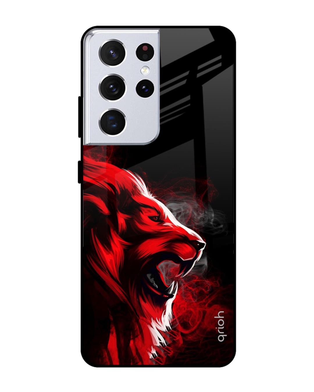 Shop Angry Printed Premium Glass Cover For  S21 Ultra(Impact Resistant-Back