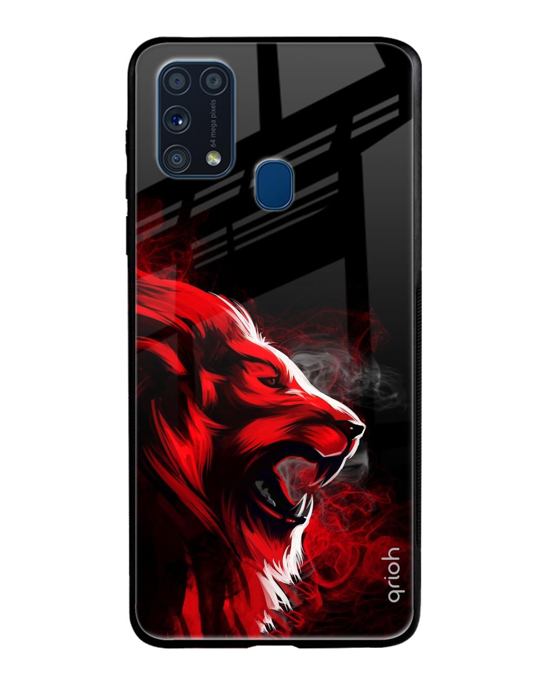 Shop Angry Printed Premium Glass Cover For Samsung Galaxy M31(Impact Resistant, Matte Finish)-Back