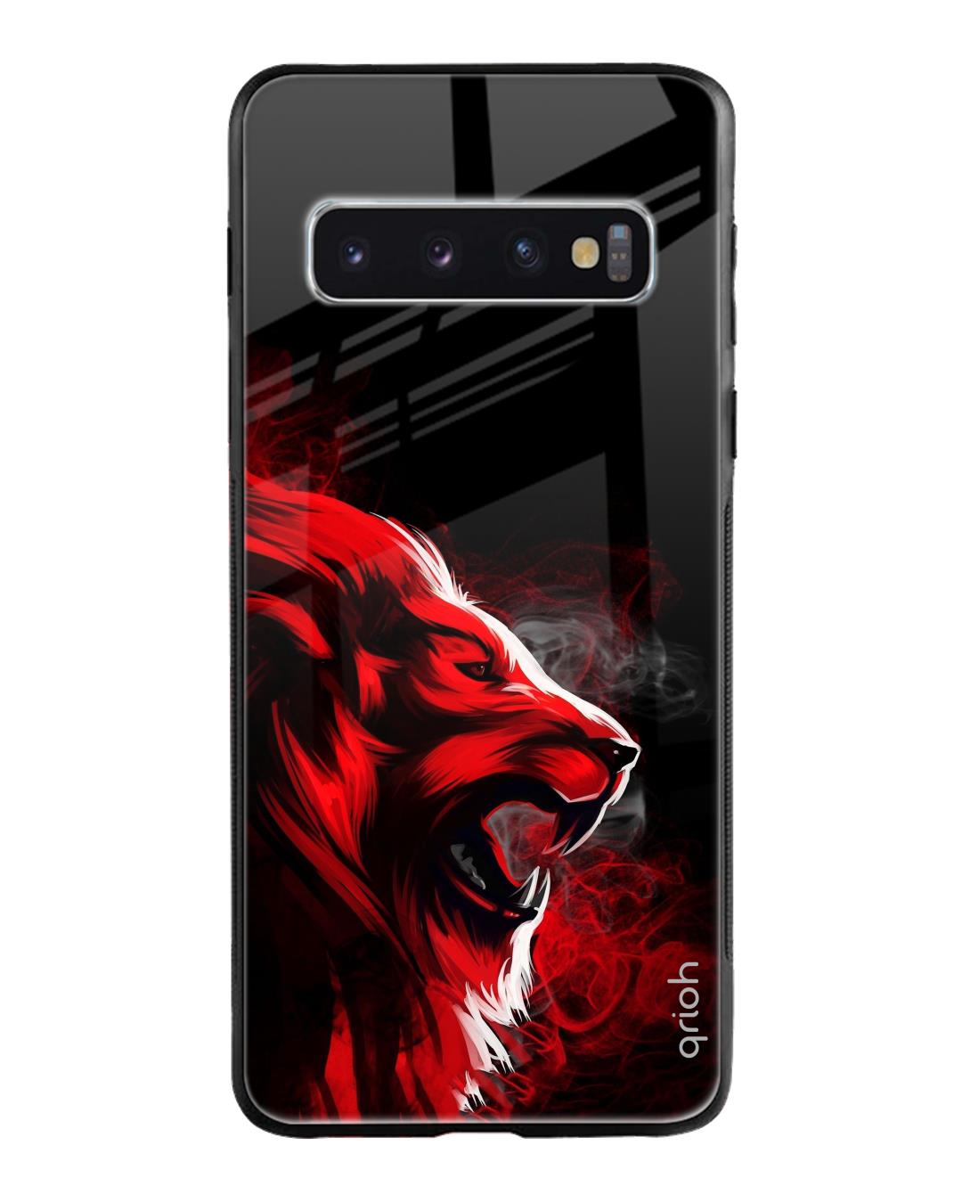 Shop Angry Printed Premium Glass Cover For Samsung Galaxy S10(Impact Resistant, Matte Finish)-Back