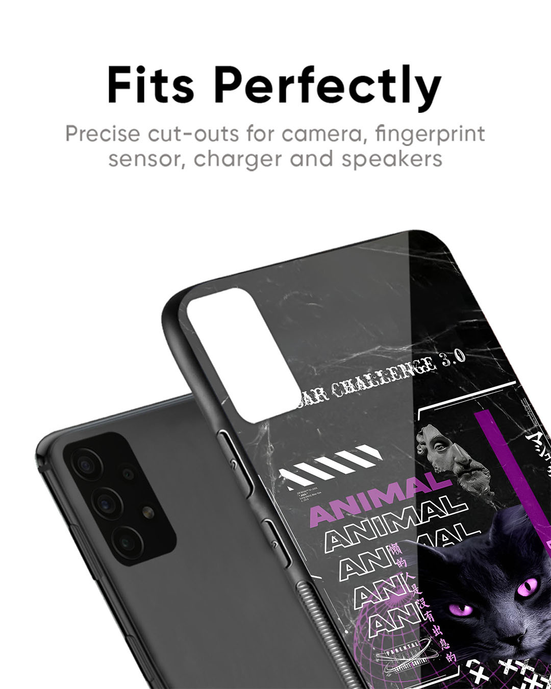 Shop Animal Warning Premium Glass Case for OnePlus 6T (Shock Proof, Scratch Resistant)-Back