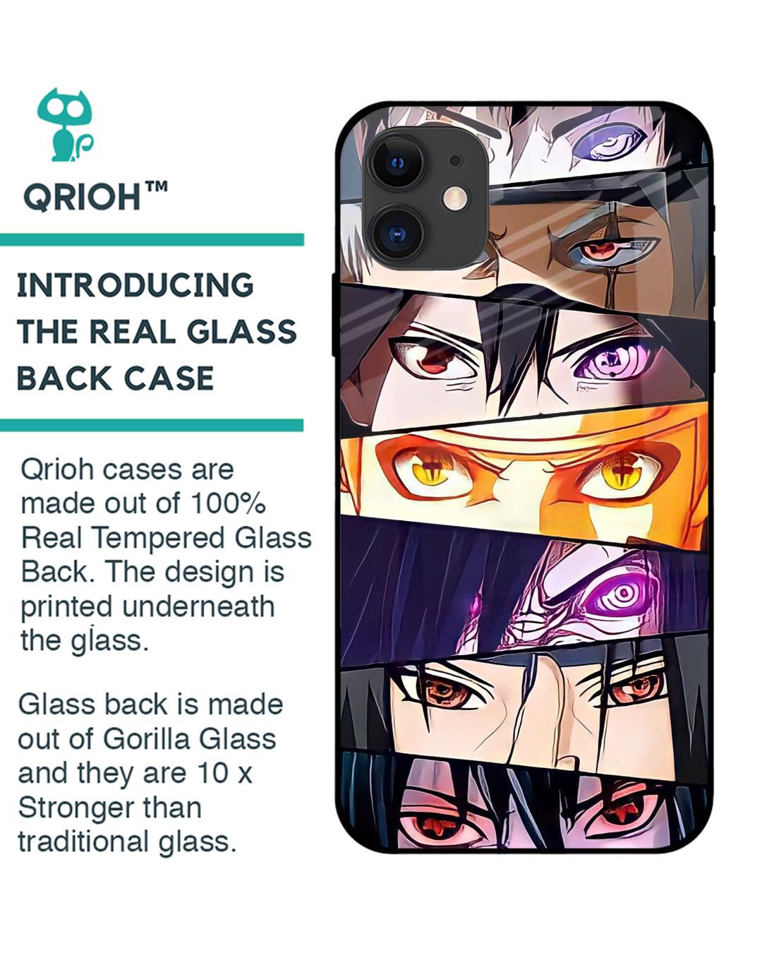 Shop Anime Eyes Premium Glass Case for Apple iPhone 12 Mini (Shock Proof,Scratch Resistant)-Back