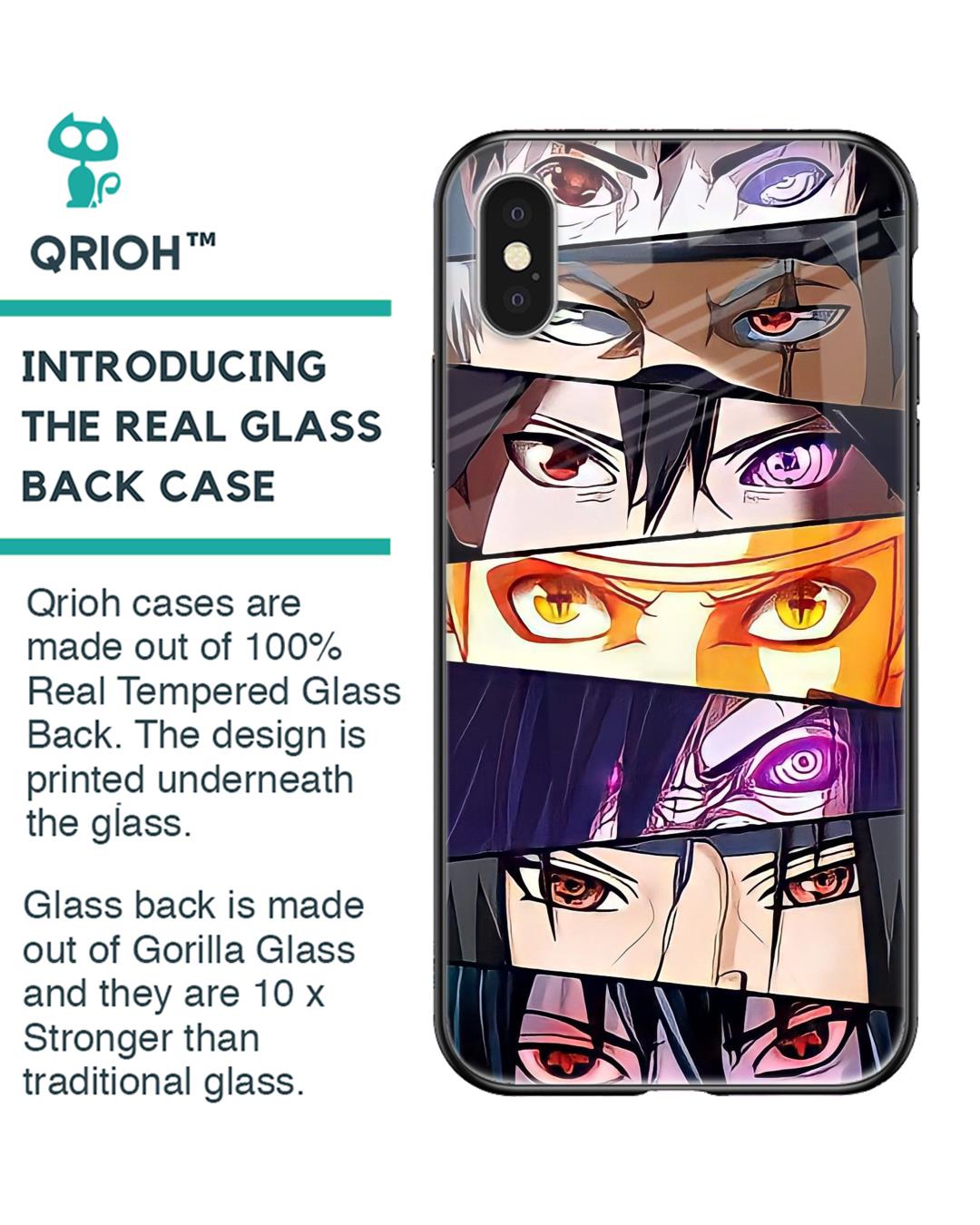 Shop Anime Eyes Premium Glass Case for Apple iPhone X (Shock Proof,Scratch Resistant)-Back