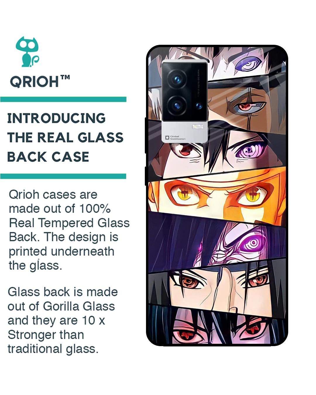 Shop Anime Eyes Premium Glass Case for IQOO 9 5G (Shock Proof,Scratch Resistant)-Back