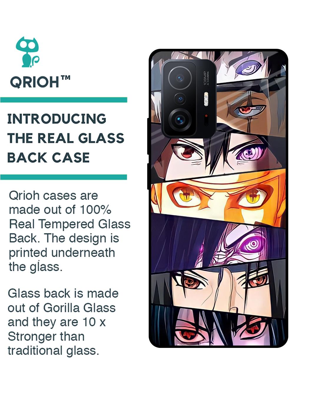 Shop Anime Eyes Premium Glass Case for Mi 11T Pro 5G (Shock Proof,Scratch Resistant)-Back