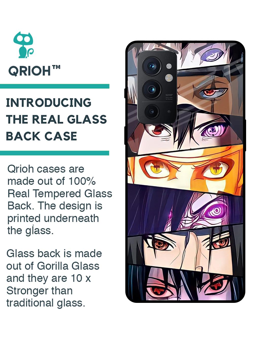 Shop Anime Eyes Premium Glass Case for OnePlus 9RT 5G (Shock Proof,Scratch Resistant)-Back