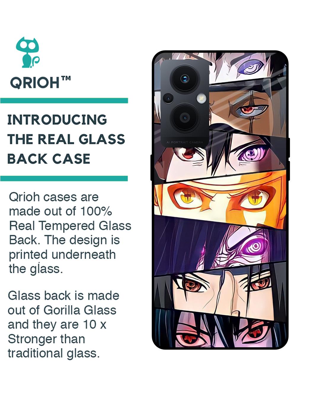 Shop Anime Eyes Premium Glass Case for Oppo F21s Pro 5G (Shock Proof,Scratch Resistant)-Back