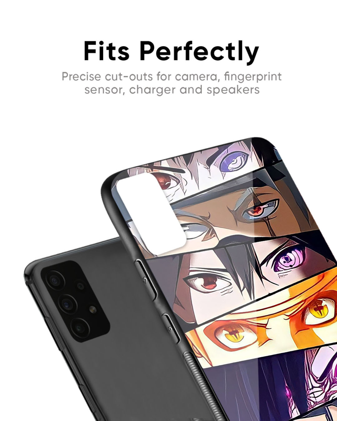 Shop Anime Eyes Premium Glass Case for Oppo Reno10 Pro+ 5G (Shock Proof, Scratch Resistant)-Back