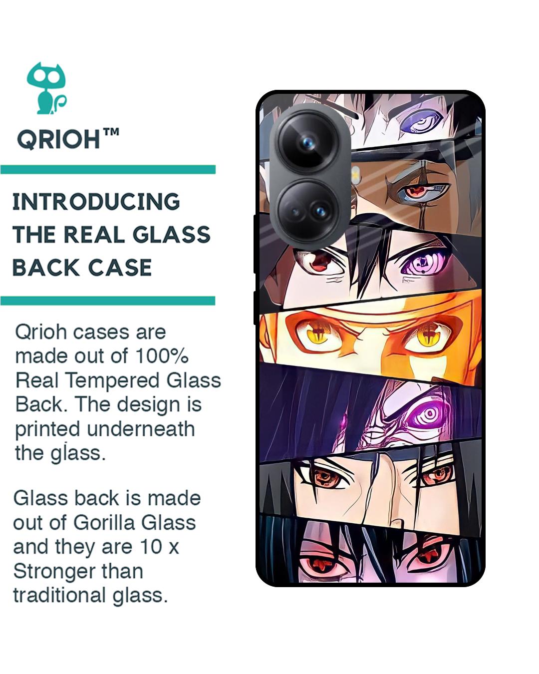 Shop Anime Eyes Premium Glass Case for Realme 10 Pro+ 5G(Shock Proof, Scratch Resistant)-Back