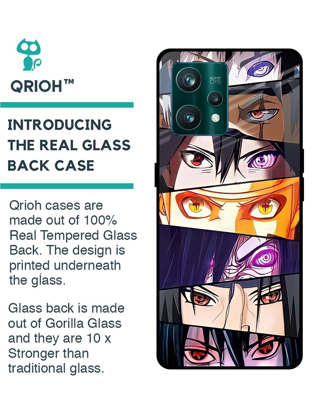 Shop Anime Eyes Premium Glass Case for Realme 9 Pro 5G (Shock Proof,Scratch Resistant)-Back