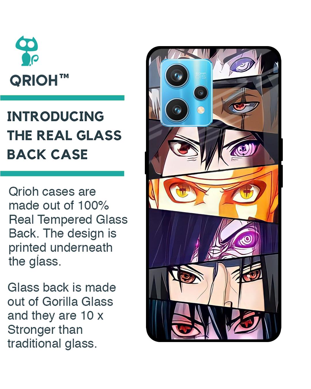 Shop Anime Eyes Premium Glass Case for Realme 9 Pro Plus(Shock Proof, Scratch Resistant)-Back