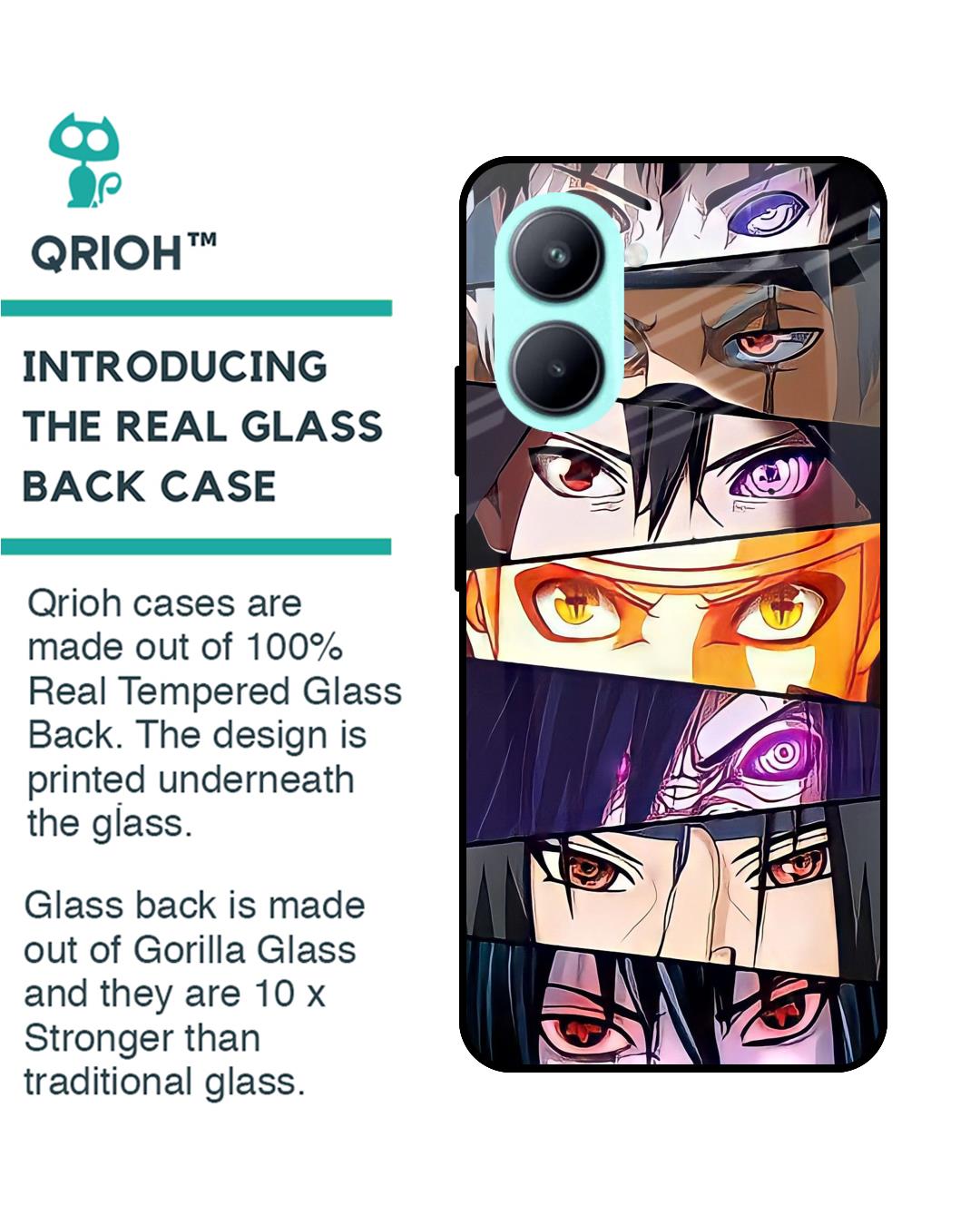 Shop Anime Eyes Premium Glass Case for Realme C33(Shock Proof, Scratch Resistant)-Back