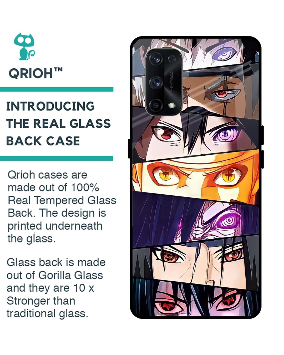 Shop Anime Eyes Premium Glass Case for Realme X7 Pro (Shock Proof, Scratch Resistant)-Back