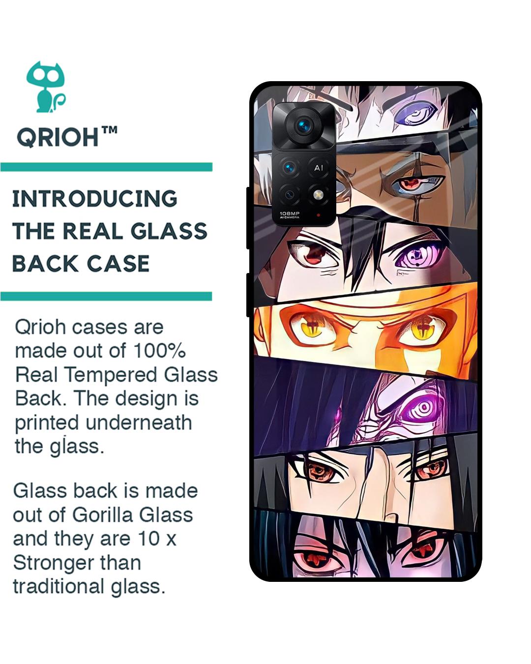 Shop Anime Eyes Premium Glass Case for Redmi Note 11 Pro (Shock Proof,Scratch Resistant)-Back