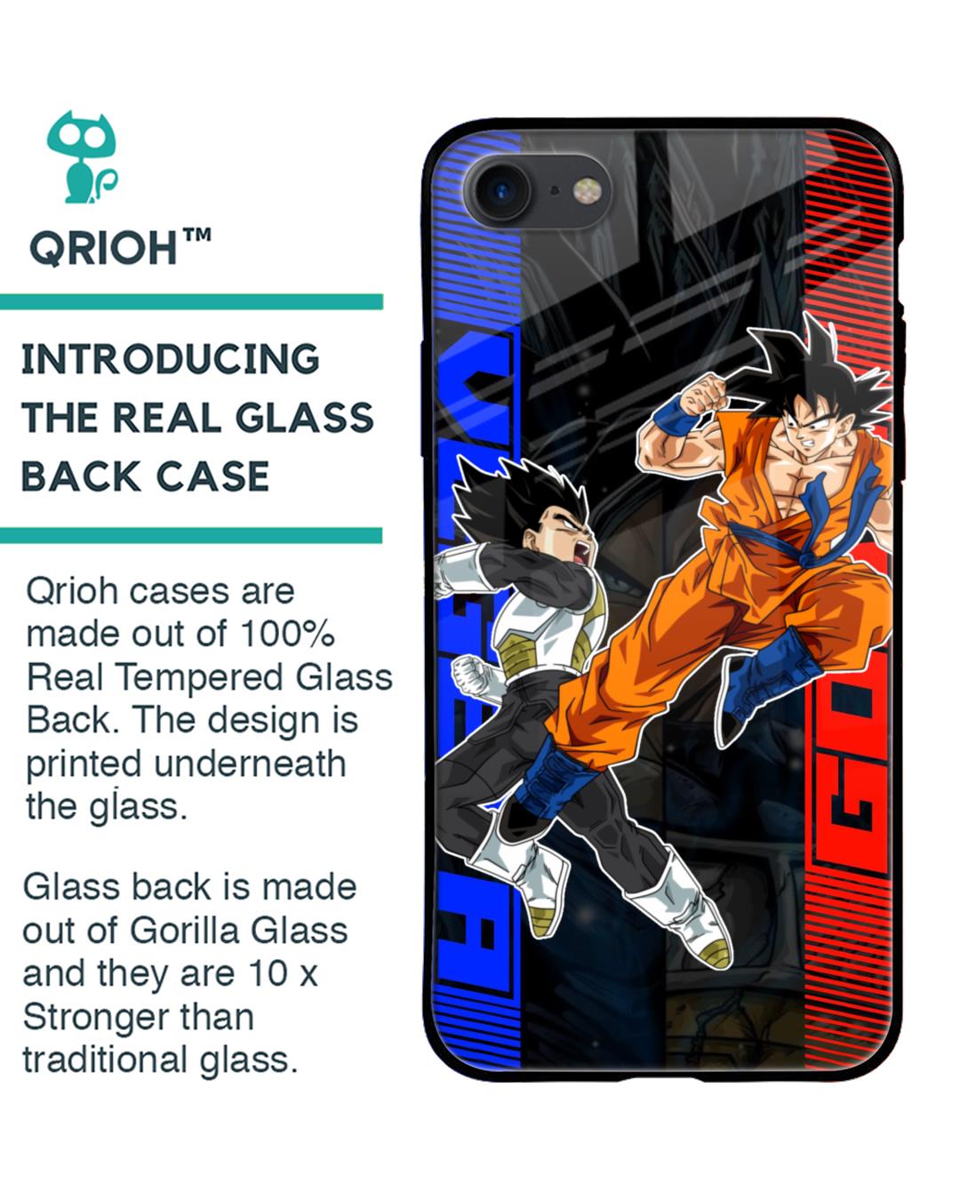 Shop Anime Fight Premium Glass Case for Apple iPhone SE 2020 (Shock Proof,Scratch Resistant)-Back