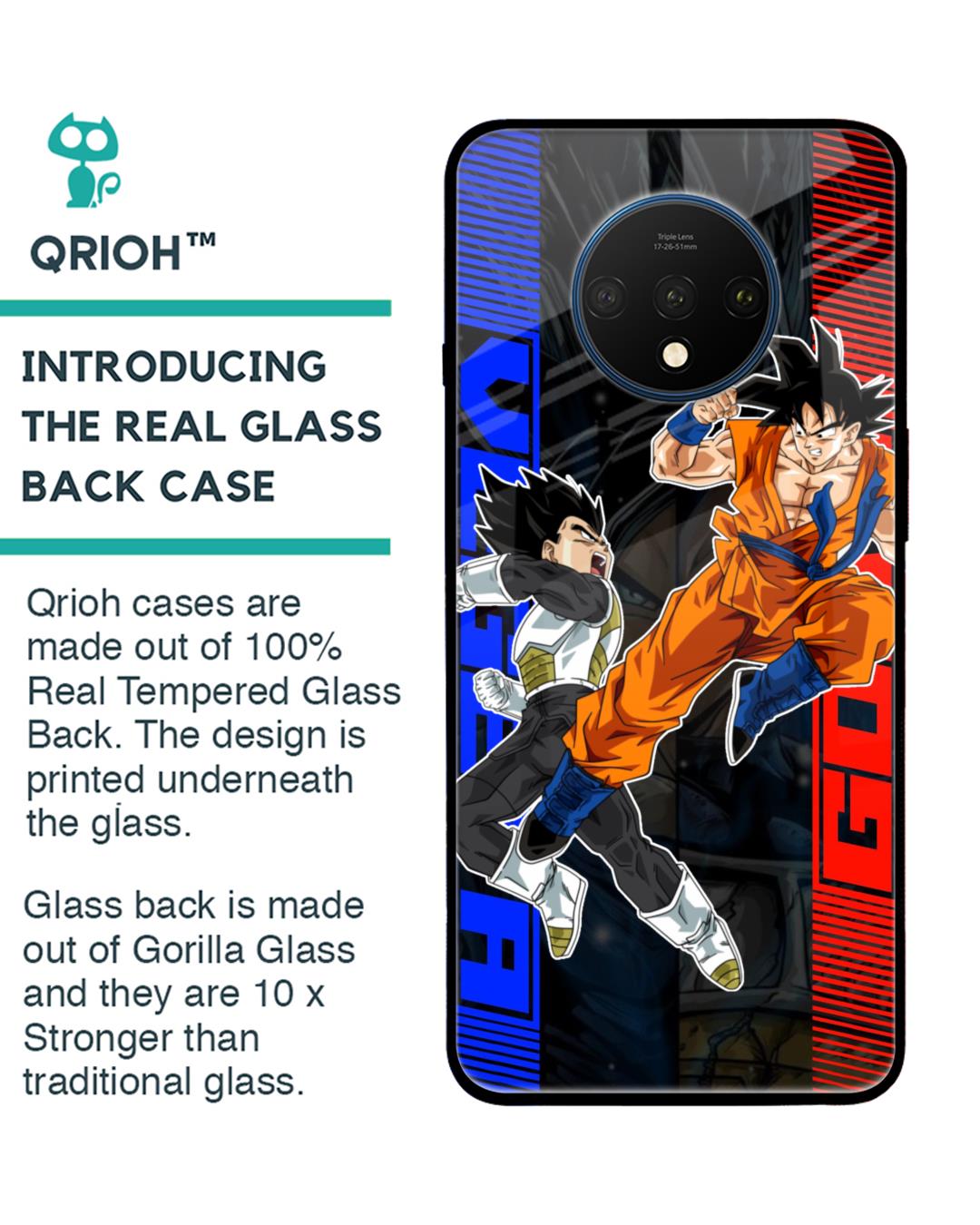 Shop Anime Fight Premium Glass Case for OnePlus 7T (Shock Proof,Scratch Resistant)-Back
