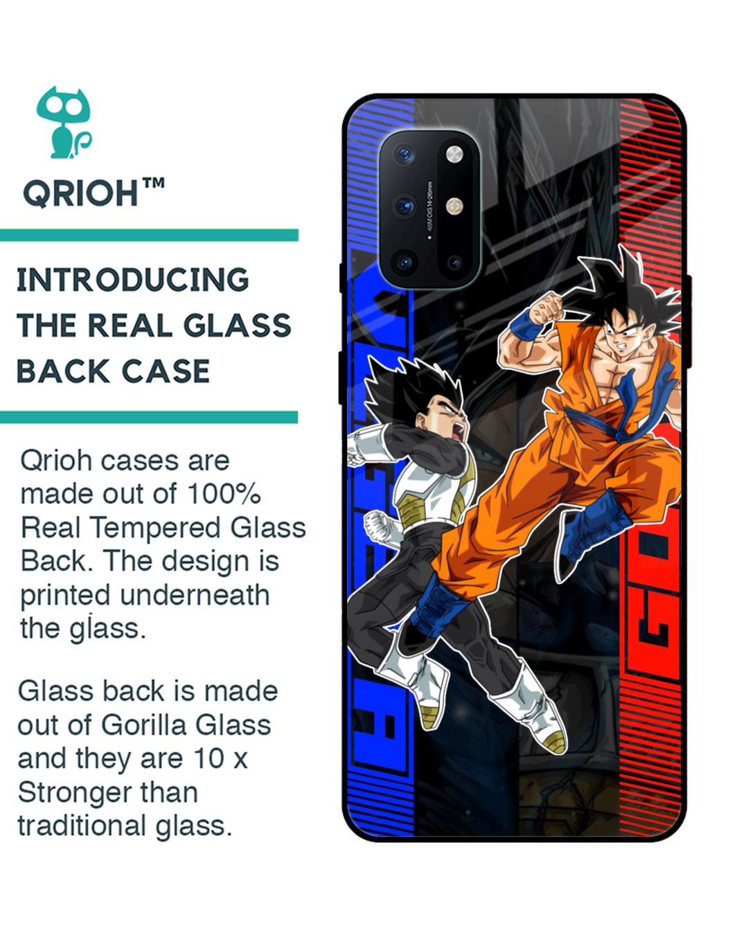 Shop Anime Fight Premium Glass Case for OnePlus 8T (Shock Proof,Scratch Resistant)-Back