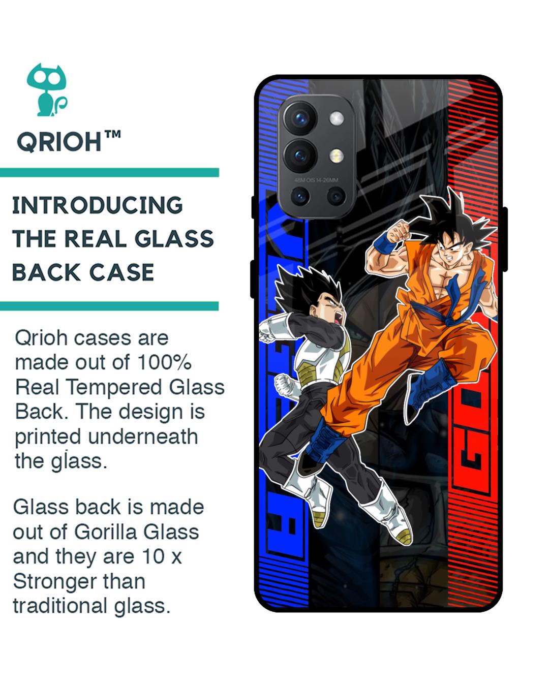 Shop Anime Fight Premium Glass Case for OnePlus 9R (Shock Proof,Scratch Resistant)-Back