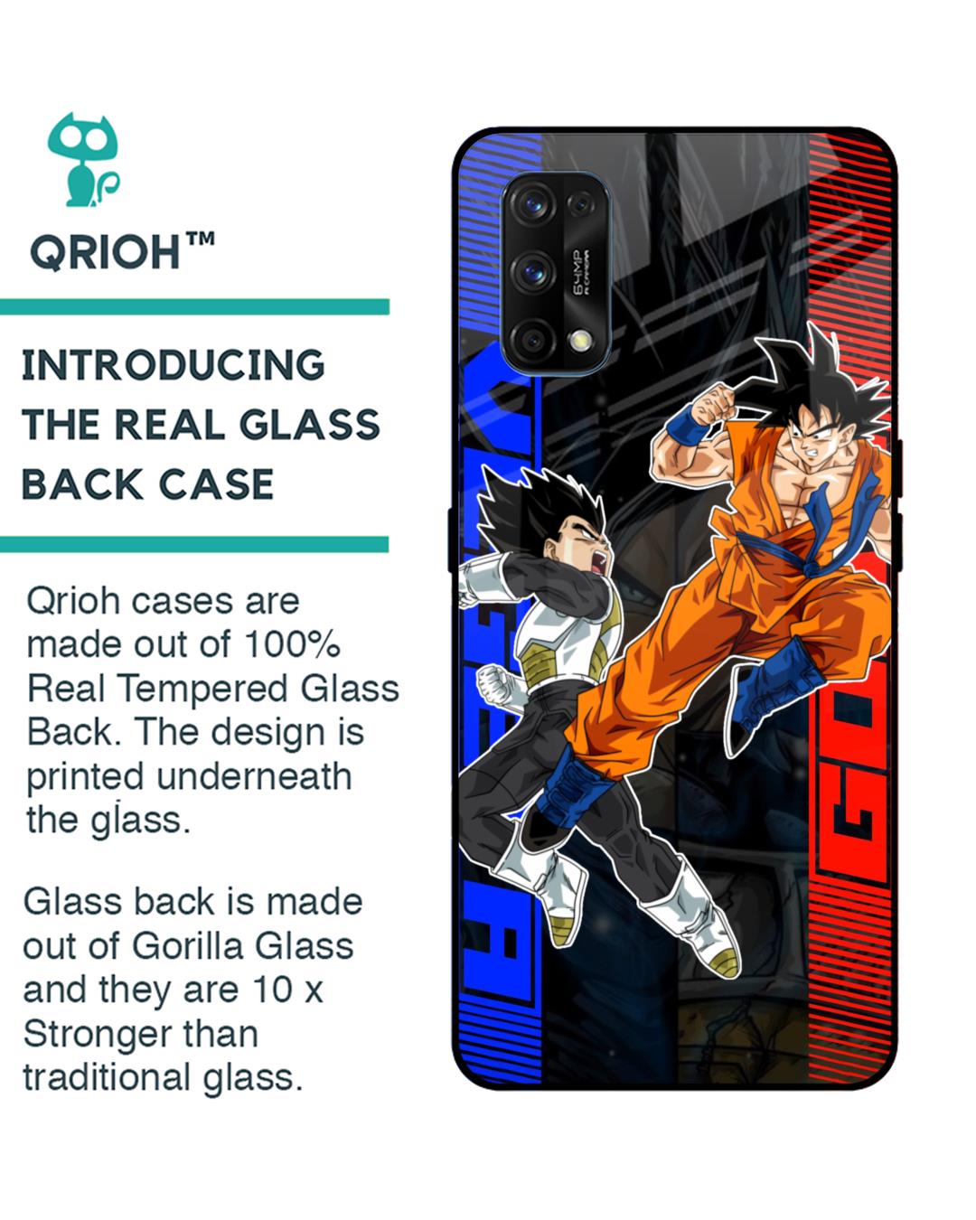 Shop Anime Fight Premium Glass Case for Realme 7 pro (Shock Proof, Scratch Resistant)-Back