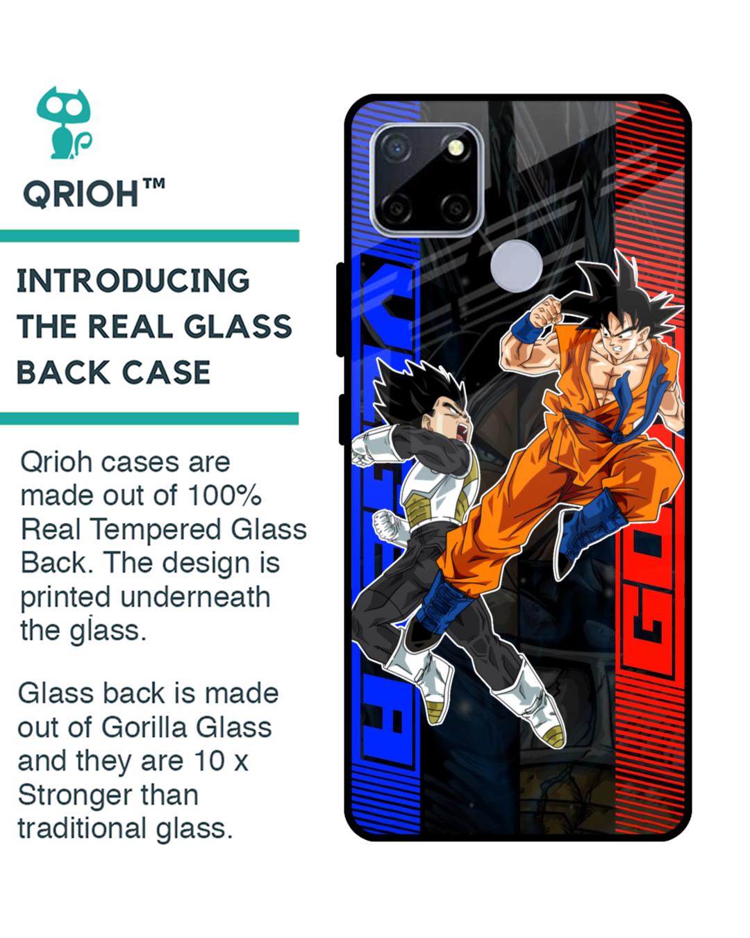 Shop Anime Fight Premium Glass Case for Realme C12 (Shock Proof, Scratch Resistant)-Back