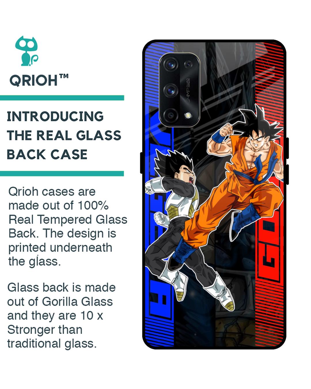 Shop Anime Fight Premium Glass Case for Realme X7 Pro (Shock Proof, Scratch Resistant)-Back
